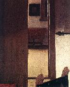 VERMEER VAN DELFT, Jan A Woman Asleep at Table (detail) aer oil painting